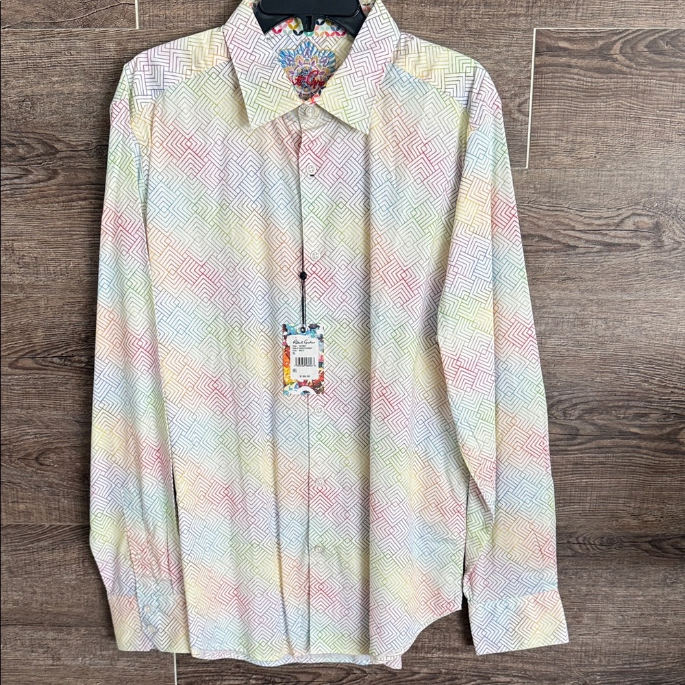 Robert Graham Pastel Maze Pattern Shirt